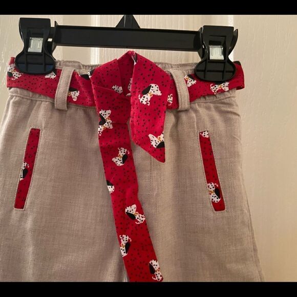 DPAM Du Pareil Au Meme Girls Pants Dalmatian Dog Ribbon Size 18 Months NWT - Picture 2 of 6